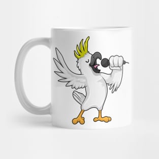 Parrot as Singer with Microphone Mug